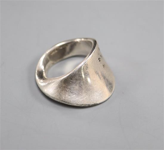 A Georg Jensen silver dress ring, design no. 148, size L.